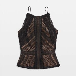 White House Black Market Lace Peplum Bustier